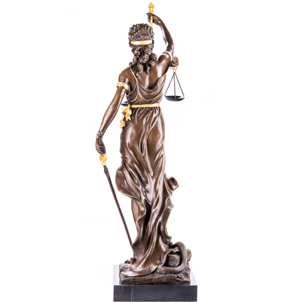 Bronze Figur Götter Justitia mit goldener Bemalung 75x26x36cm2 Bronze Figur Götter Justitia mit goldener Bemalung 75x26x36cm2