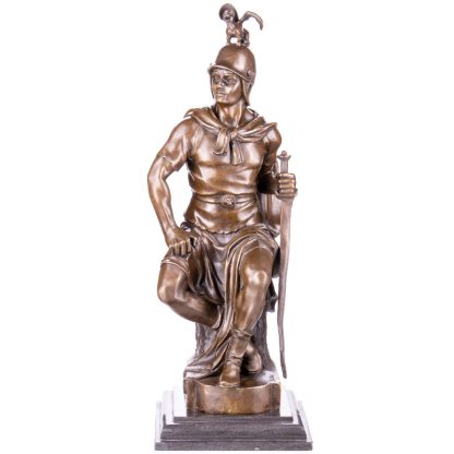Bronze Figur Helden Krieger mit Schwert 63x23x26cm