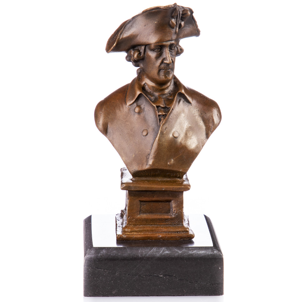 Bronze Figur König Friedrich II Der Alte Fritz Büste 19x10x9cm Bronze Figur König Friedrich II Der Alte Fritz Büste 19x10x9cm