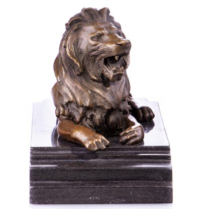 Bronze Figur Löwe liegend 16x26x12cm2