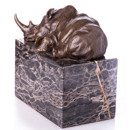 Bronze Figur Nashorn liegend 12x14x8cm3 416x416 - Bronze Figur "Nashorn liegend" 12x14x8cm
