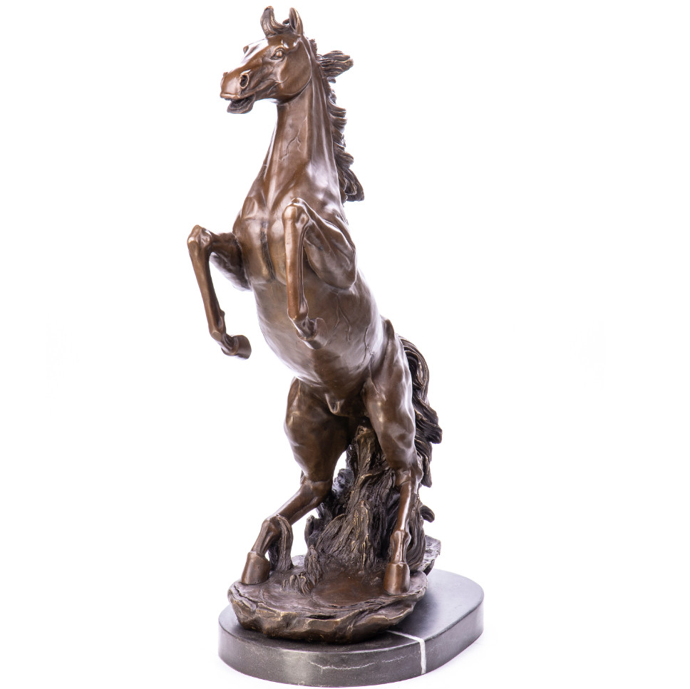Bronze Figur Pferd steigend 75x45x24cm2 Bronze Figur Pferd steigend 75x45x24cm2
