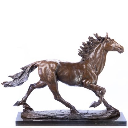 Bronze Figur Pferd trabend 90x120x35cm