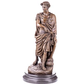 Bronze Figur Römischer Kaiser Julius Caesar nach Coustou 44x19x19cm