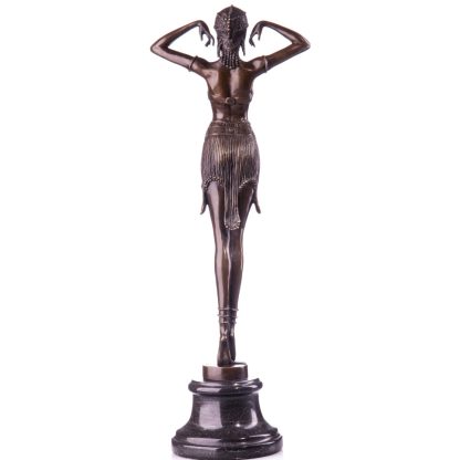 Bronze Figur "Tänzerin" nach D.H.Chiparus 49x18x13cm – Bild 3