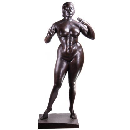 Bronze Figur Weiblicher Akt Woman (Elevation) 198x85x53cm