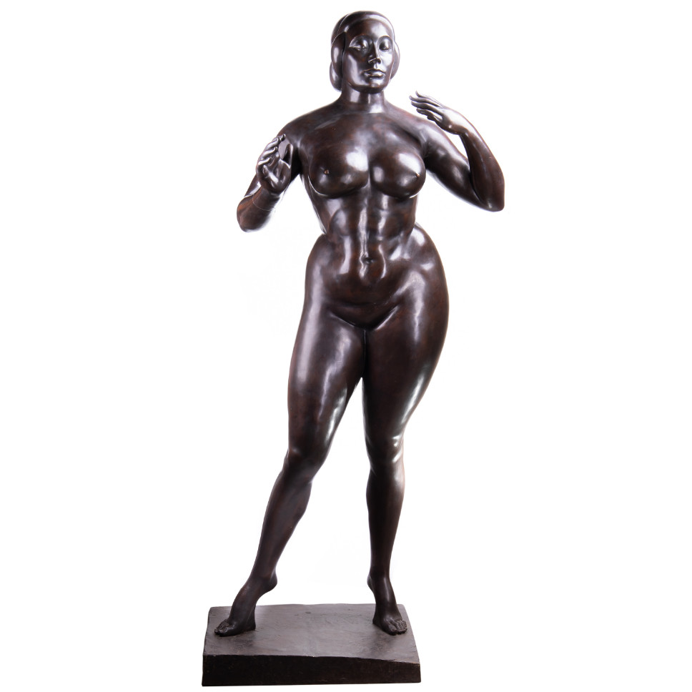 Bronze Figur Weiblicher Akt Woman (Elevation) 198x85x53cm Bronze Figur Weiblicher Akt Woman (Elevation) 198x85x53cm