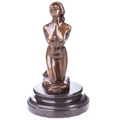 Bronze Figur Weiblicher Akt kniend 22x12x12cm2