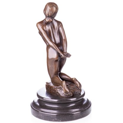 Bronze Figur "Weiblicher Akt kniend" 22x12x12cm – Bild 3