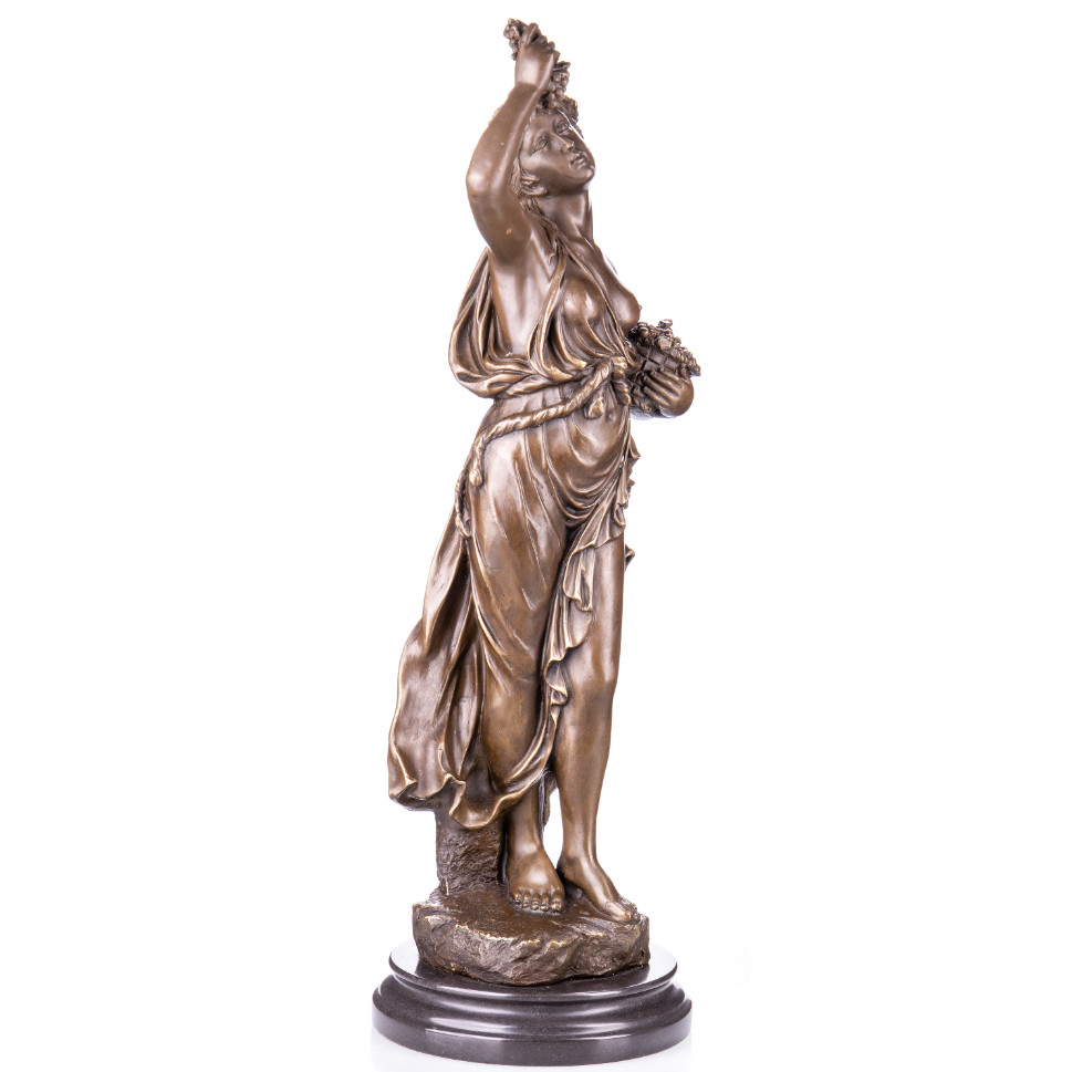 Bronze Figur Weiblicher Akt mit Weintrauben 59x21x19cm3 Bronze Figur "Weiblicher Akt mit Weintrauben" 59x21x19cm – Bild 3