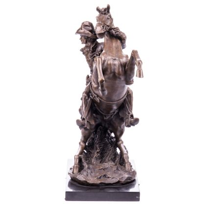 Bronze Figur Western Cowboy auf Pferd 58x48x22cm2