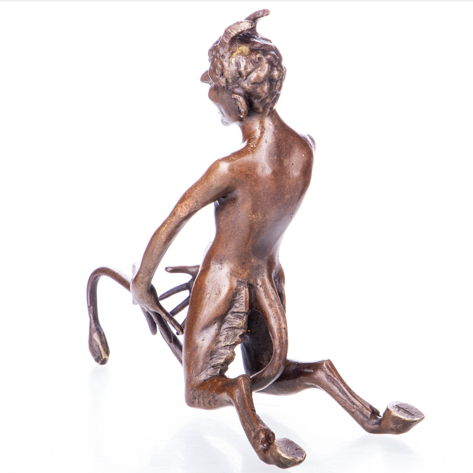 Erotische Bronze Figur Nackter Teufel Wiener Art 16x16x6cm3 Erotische Bronze Figur "Nackter Teufel" Wiener Art 16x16x6cm – Bild 3