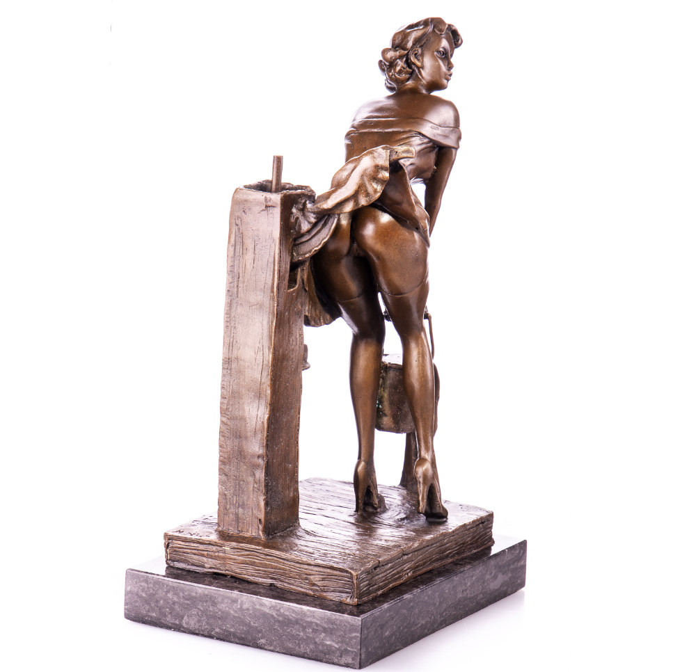 Erotische Bronzefigur Frau am Brunnen 33x20x15cm3 Erotische Bronzefigur "Frau am Brunnen" 33x20x15cm – Bild 3