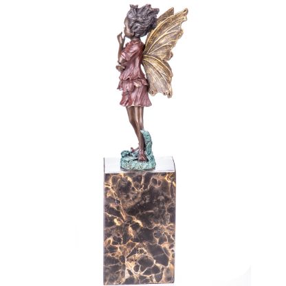 Farbige Bronze Figur Elfe stehend 32x9x9cm2