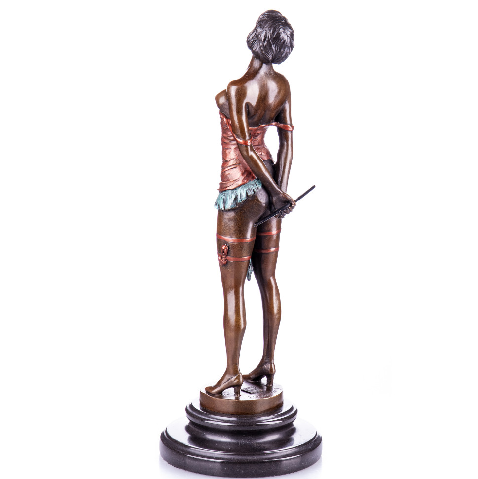 Farbige Bronze Figur Weiblicher Akt Domina 36x14x14cm3 Farbige Bronze Figur "Weiblicher Akt Domina" 36x14x14cm – Bild 3