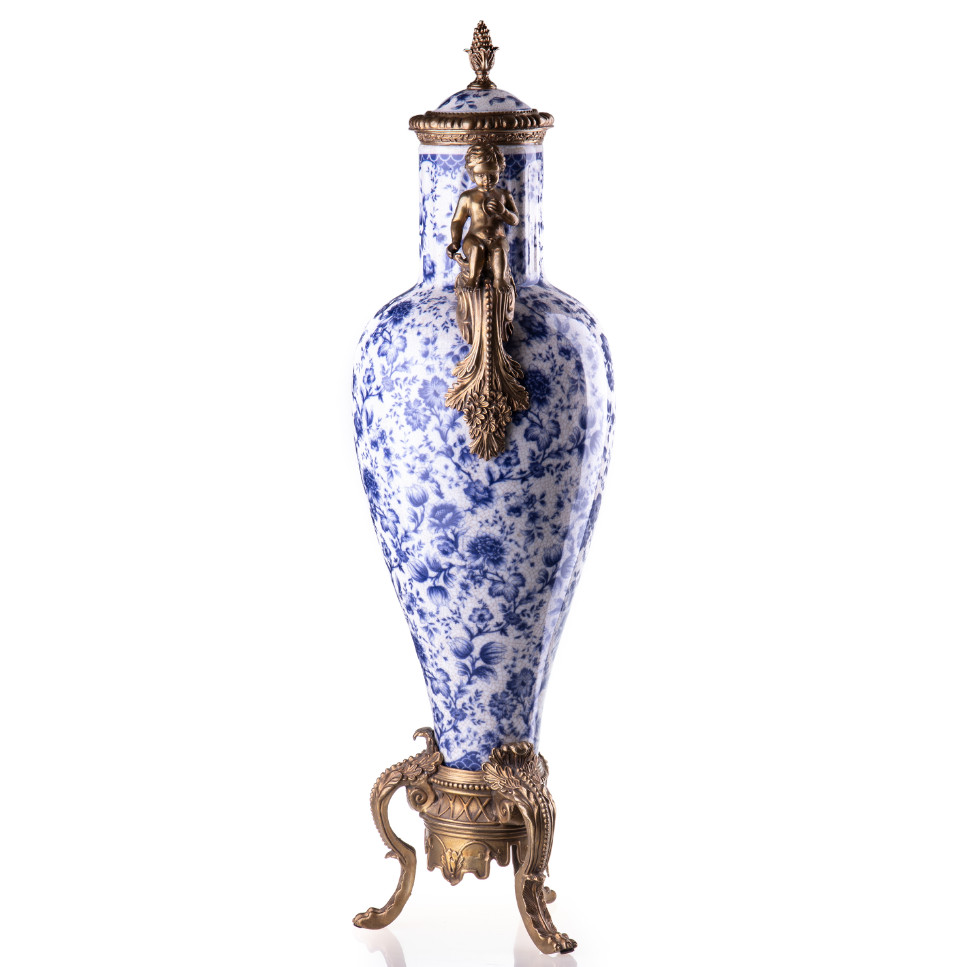 Grosse Prunkvase Deckelvase mit Jungen (2) 80x30x23cm2 Grosse Prunkvase Deckelvase mit Jungen (2) 80x30x23cm2