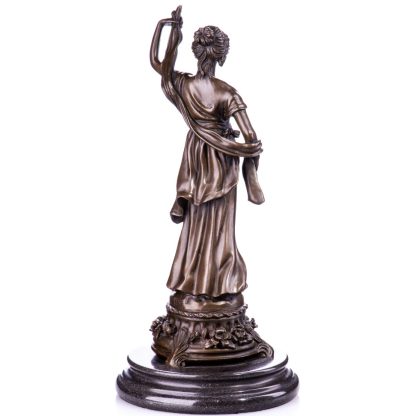 Jugendstil Bronze Figur Frau mit Schal 41x20x20cm2