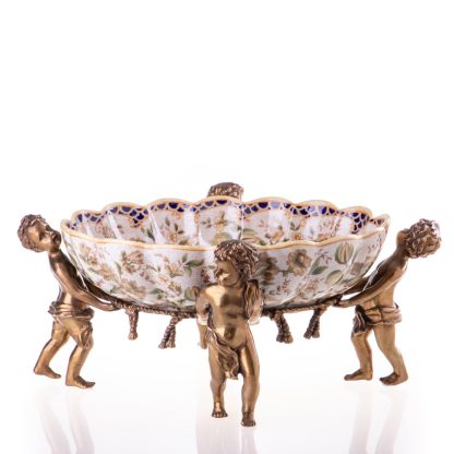 Prunkschale Jardinière Vier Engel (3) 17x41x36cm