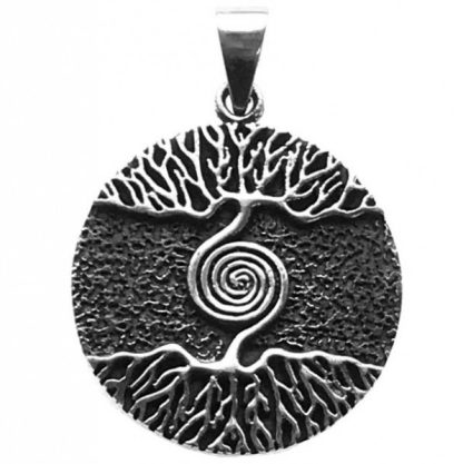 Anhänger Lebensbaum Spirale aus 925 Silber