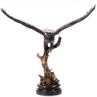 Bronze Figur Adler auf Ast 75x79x40cm