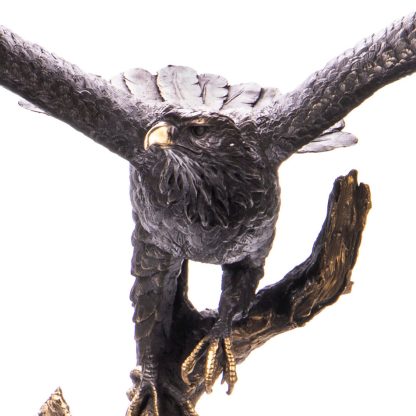 Bronze Figur Adler auf Ast 75x79x40cm2