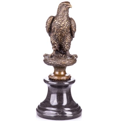 Bronze Figur Adler beobachtend 33x18x14cm