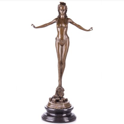 Bronze Figur Frau in Bikini 75x40x20cm
