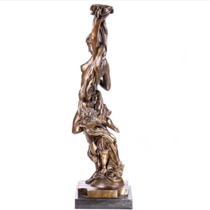 Bronze Figur Frau mit Kindern (Kerzenständer) 105x36x32cm2