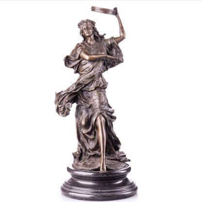 Bronze Figur Frau mit Tambourin 56x24x24cm4 416x416 - Bronze Figur "Frau mit Tambourin" 56x24x24cm