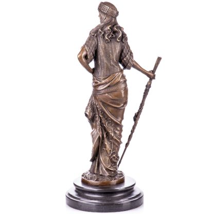 Bronze Figur Helden "Berberin mit Gewehr Kabyle Woman of Algeria" nach Guillemin 40x20x15cm – Bild 3