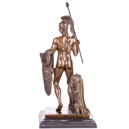 Bronze Figur Helden "Griechischer Krieger mit Speer Jason mit dem Vlies" 65x30x25cm – Bild 4