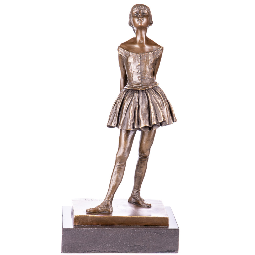 Bronze Figur Junge Vierzehnjährige Tänzerin nach Degas 38x18x13cm Bronze Figur Junge Vierzehnjährige Tänzerin nach Degas 38x18x13cm