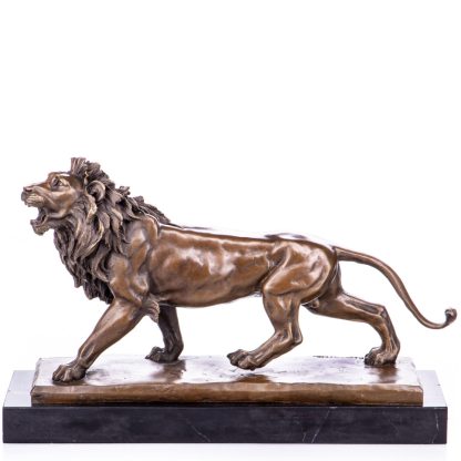 Bronze Figur Löwe brüllend 23x30x14cm