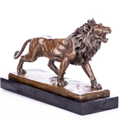 Bronze Figur Löwe brüllend 23x30x14cm2