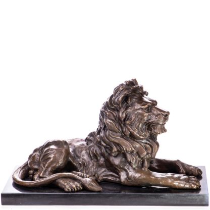 Bronze Figur Löwe liegend (2) 39x68x32cm