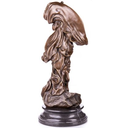 Bronze Figur Weiblicher Akt mit Schal 66x28x38cm2