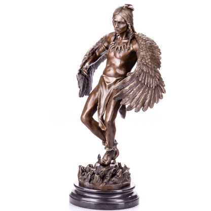 Bronze Figur Western Tanzender Indianer 46x27x16cm