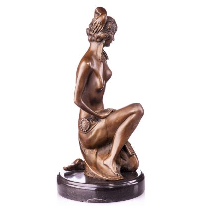 Erotische Bronze Art Deco Kniende Frau 32x15x16cm2