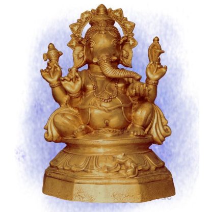 Ganesh sitzend auf Thron 65x45x29cm