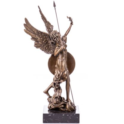 Mythologische Bronzefigur Erzengel Uriel mit Speer und Fackel 52x24x20cm3 416x416 - Mythologische Bronzefigur "Erzengel Uriel mit Speer und Fackel" 52x24x20cm