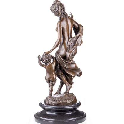 Erotische Bronzefigur "Nackte Frau mit Kind" 45x24x24cm – Bild 3