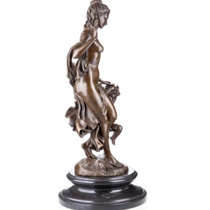 Erotische Bronzefigur "Nackte Frau mit Kind" 45x24x24cm – Bild 4