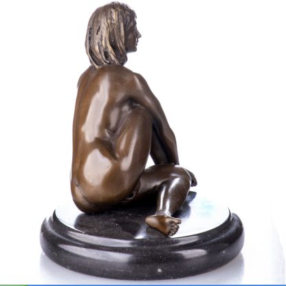 Erotische Bronzefigur Weiblicher Akt 18x15x15cm – Bild 4