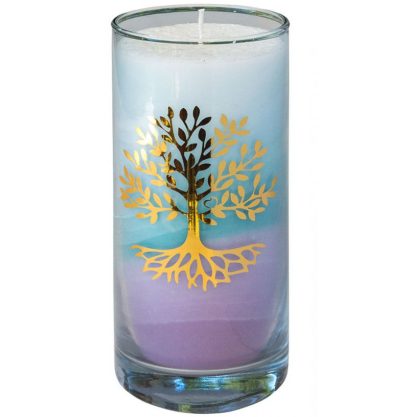 Kerze Sea Lebensbaum im Glas Stearin 14cm