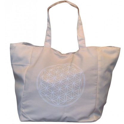 Tasche Blume des Lebens Baumwolle-Polyester beige 48x33cm