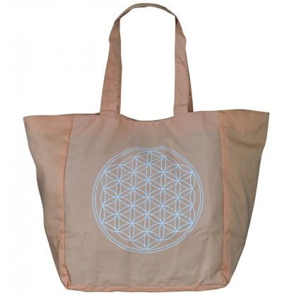 Tasche Blume des Lebens Baumwolle-Polyester orange 48x33cm