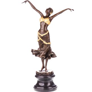 Art Deco Bronzefigur Tänzerin nach D.H.Chiparus 48x26x12cm