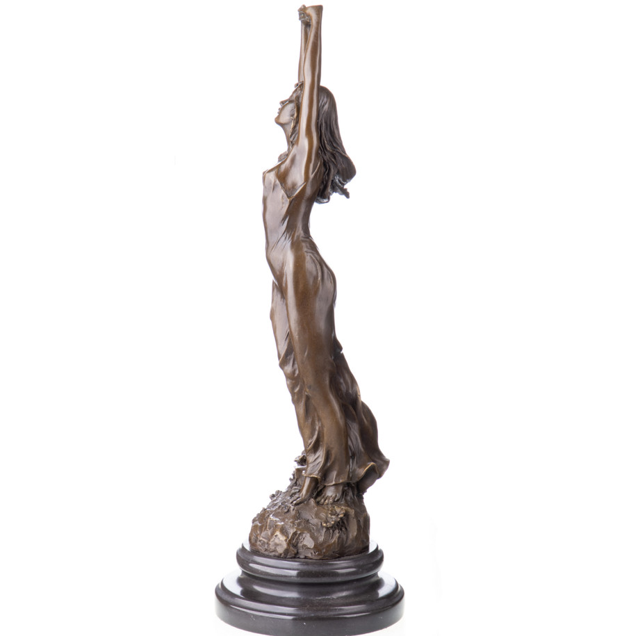 Bronze Figur Frau mit Kleid 45x14x16cm2 Bronze Figur Frau mit Kleid 45x14x16cm2