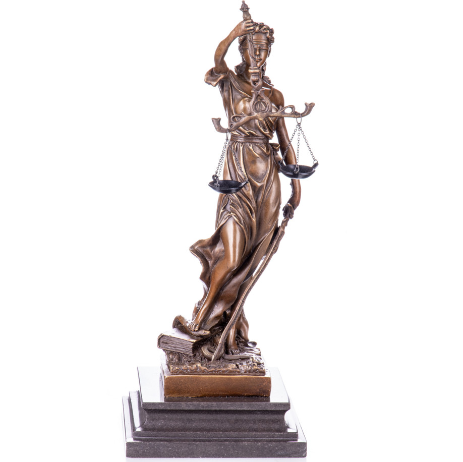 Bronze Figur Götter Justitia 34x14x15cm