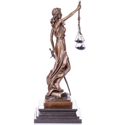 Bronze Figur Götter "Justitia" 34x14x15cm – Bild 3